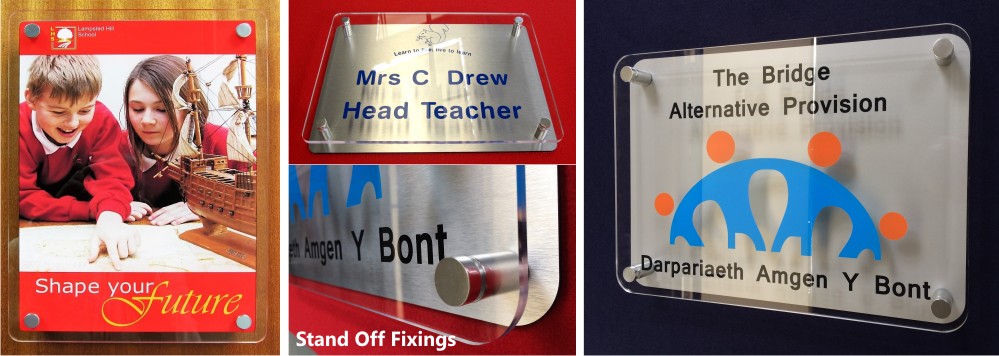 Stand Off Acrylic School Signs